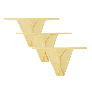 3-Pack Yellow Cotton V string
